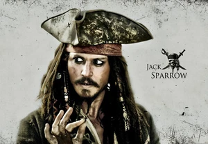 Small A6 Captain Jack Sparrow Poster (Brand New) - Picture 1 of 2