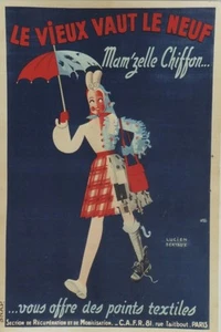 "MAM'ZELLE CHIFFON" Affiche originale entoilée 1940 Lucien BERTAUX  83x124cm - Picture 1 of 1