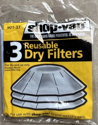 Shop Vac Reusable Dry Filters - Image 1 of 2