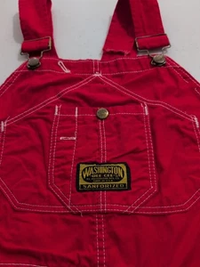 VTG Washington Dee Cee Adult Bib Overall Red Vintage sz M - Picture 1 of 6