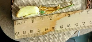 Porcelain Jewelry Art Deco Nouveau Retro Luxury Baroque Broach/ Pin Marked - Picture 1 of 5