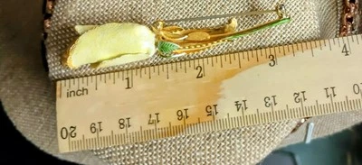 Porcelain Jewelry Art Deco Nouveau Retro Luxury Baroque Broach/ Pin Marked - Image 1 of 4