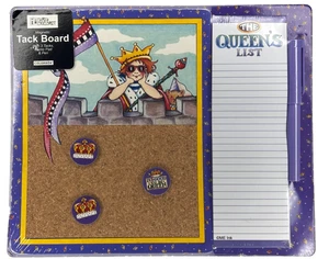 MARY ENGELBREIT The Queen's List Notepad, Mini Corkboard, Thumbtacks & Pen - Picture 1 of 2