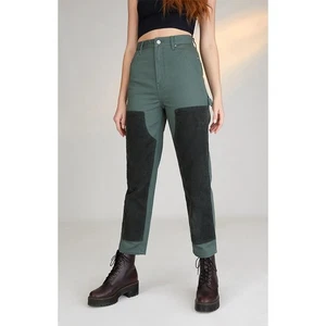 Pacsun High Rise Carpenter Hose Gr. 22 olivgrün Workwear Cord Grunge - Bild 1 von 19