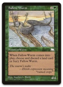 Fallow Wurm (LP) Weatherlight WTH Magic MTG - Picture 1 of 2