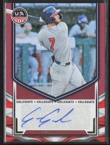 2025 Panini Stars & Stripes #NTS-GG Gavin Grahovac Firme Rosso #/99 - Foto 1 di 2