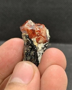 12.1g Natural Loose Gemstone Red Blood Zircon Crystal  Specimen Skardu, Pakistan - Picture 1 of 7