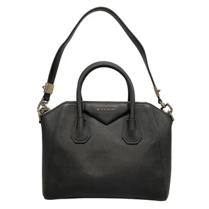 Bolso de Mano Givenchy Antigona Mediano de Cuero Bolso de Hombro 2 Vías Negro Italia Bueno - Imagen 1 de 15