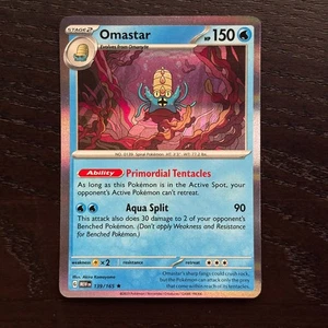 Omastar 139/165 Pokemon 151 Scarler & Violet Holo Rare Card NM - Picture 1 of 2