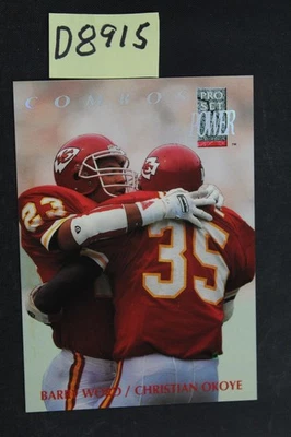 1992 Pro Set Power Combos # 2 of 10 Barry Word/Christian Okoye (D8915 - Image 1 of 2