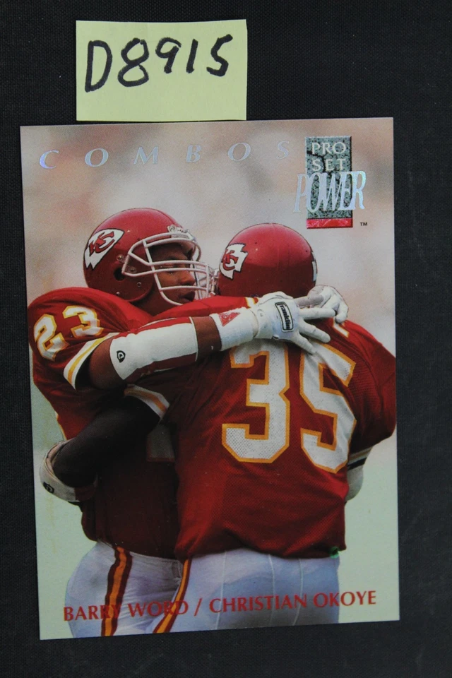 1992 Pro Set Power Combos # 2 of 10 Barry Word/Christian Okoye (D8915 - Image 1 of 2