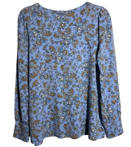 Top túnica floral manga larga Jill para mujer talla M con botones en la espalda manga con puños - Imagen 1 de 6