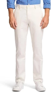 IZOD Men's American Chino Flat Front Straight Fit Pant, Pumice, 36W x 30L - Picture 1 of 10