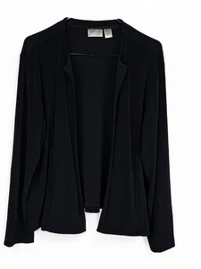 Chico's Travelers Slinky Strick Cardigan vorne offen schwarz Gr. 3 (XL) Taschen - Bild 1 von 7