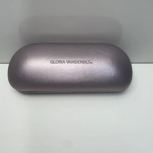 Gloria Vanderbilt Pink Lavender Sunglass Eyeglass Hard Shell Metallic Case - Picture 1 of 4