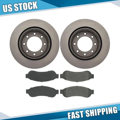 Kit de rotores de freno traseros + pastillas de freno para Ford F-250 Super Duty 2011 2012 2013 Foto 1 de 4