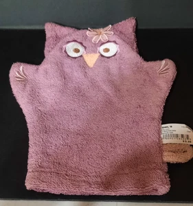 2012 JUMPING BEANS  BABY  PURPLE OWL  WASH MITT  NWT - Picture 1 of 3