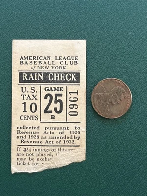 BABE RUTH 1934 Yankees Ticket Stub LOU GEHRIG GRAND SLAM DOC CRAMER CYCLE FOXX - Image 1 of 2