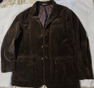 Vintage Polo Ralph Lauren Mens XXL Corduroy Jacket 3 Knot Button Blazer Brown - Picture 1 of 6