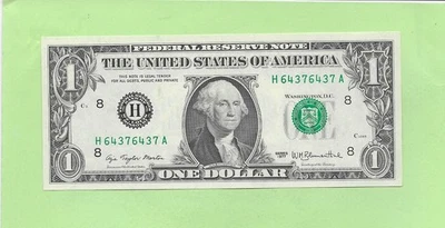 1977 ..UNCIRC $1  H 6437 6437 A  ....  REPEATER NOTE    '6437' - Image 1 of 2