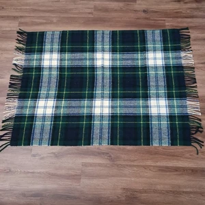 Vintage Scottish Throw Lap Blanket Wool Tartan Plaid RH Macy & Co 36 x 48 - Bild 1 von 3