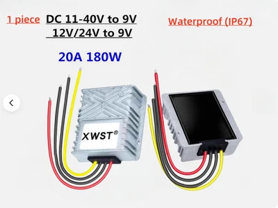 1PC DC 12V/24V to 9V 20A 180W waterproof regulator module 11-40V to 9V DC-DC - Image 1 of 4