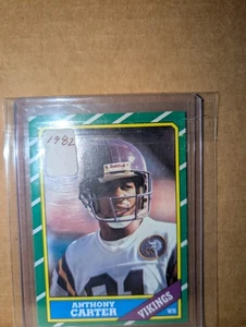 1986 Topps #297 Anthony Carter Minnesota Vikings Rookie🔥🏈FREE SHIPPING 🔥🏈 - Picture 1 of 3