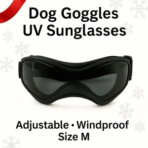 Hundebrille UV Sonnenbrille für Hunde verstellbarer Riemen winddicht staubdicht Größe M - Bild 1 von 10