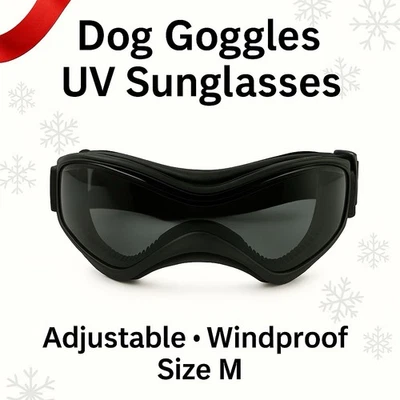 Gafas de sol UV para perros correa ajustable a prueba de viento a prueba de polvo talla M - Imagen 1 de 4