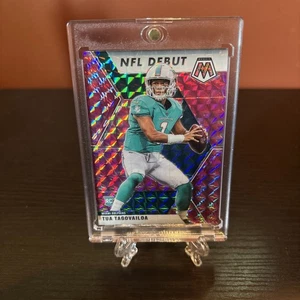 2020 Panini Mosaic Tua Tagovailoa Pink Camo Prizm NFL Debut RC Rookie # 262 - Picture 1 of 2