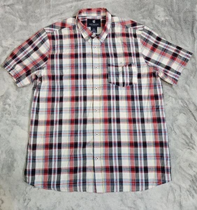 Rocawear Shirt Men's 2XL Multicolor Plaid Short Sleeve Button Down Urban - Picture 1 of 5