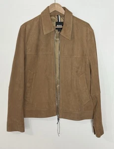 Hugo Boss Malbano4 Goat Suede Zip Jacket Size 40 RETAIL $695 - Picture 1 of 10