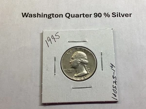 1945 Washington 90% Silver Quarter in Extra Fine Condition US Coin 100525 14i - Picture 1 of 4
