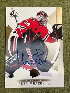 2024-25 SP Authentic Limited Petr Mrazek #48 Auto - Chicago Blackhawks - Picture 1 of 1
