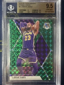Panini Mosaic Green Mosaic Prizm #8 2019 LeBron James - BGS 9,5 gema como nueva - Imagen 1 de 2