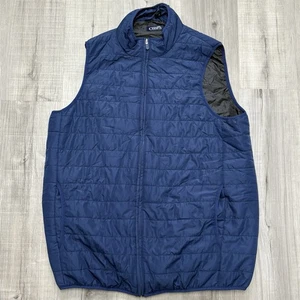 Chaps Padded Gilet Vest Navy Blue Men’s Size Large Full Zip - Picture 1 of 10