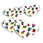 4x Heart Stickers - Cute Cactus Plants Cacti Mexico #8193