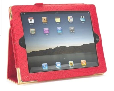 Griffin iPad 4 3 2 Griffin Red Python Elan Case Cover & Stand W/AutoWake Feature - Image 1 of 4