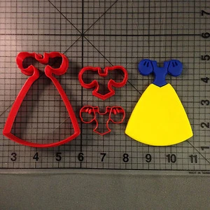 Princess Dress 102 Cookie Cutter and Stamp - Picture 1 of 2
