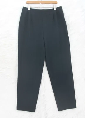 Laura Ashley Pants Women's Sz 12 Black Ankle Length Side Zip Vintage #1724 - Image 1 of 4