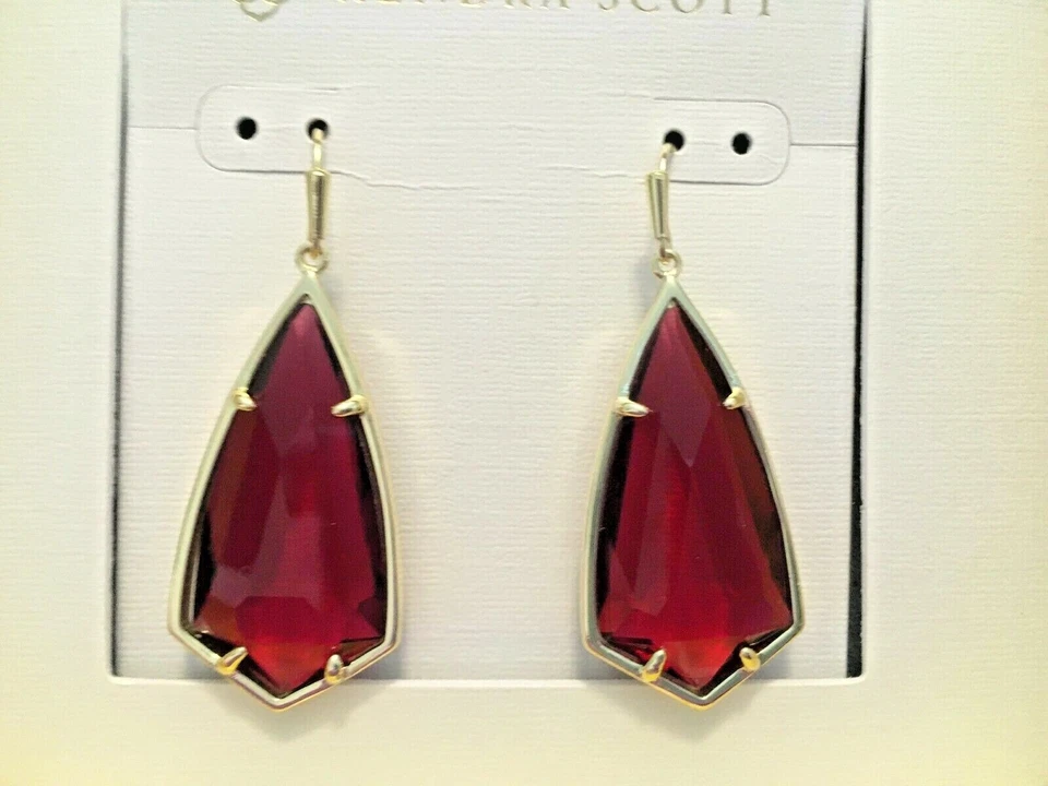 Pendientes Kendra Scott Carla en Vidrio Dorado/Baya - Nuevos en Caja Foto 1 de 1