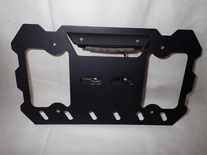 JEEP License Plate Relocation Mounting Bracket w/LED CNC Cut Powder Coated Steel - Picture 1 of 6