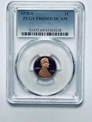 1978-S Lincoln Memorial Reverse Cent PCGS PR69RD DCAM - Image 1 of 4