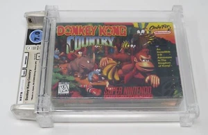 New Donkey Kong Country 1 Super Nintendo Factory Sealed Video Game Wata 7.0 A - Picture 1 of 7
