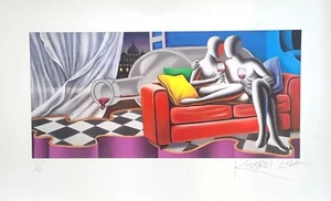 Mark Kostabi Serigraph Our Secret Pop Home Art Paintings - Picture 1 of 4