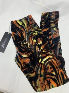 NWT Knit leggings, Velour, Junior One Size Ankle Length, Multicolored - Picture 1 of 5