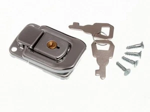New 2 X Locking Case Catch Latch CP Chrome Plated With 2 Keys 48mm X 33mm - Ones - Picture 1 of 1