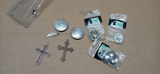 Lot 12 Snaps  Plated  Charm Cross Coin Tandy Leather mixed