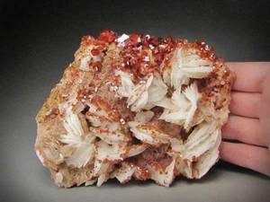 Vanadinite on Barite Mibladen Atlas Mountains Morocco - Picture 1 of 9