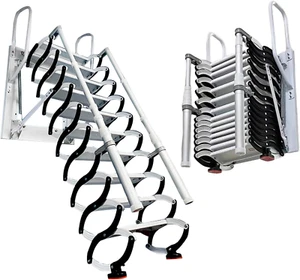 Retractable Loft Foldable Ladder, Stairs Pull down System for Height 8.8~9.8Ft, - Picture 1 of 7